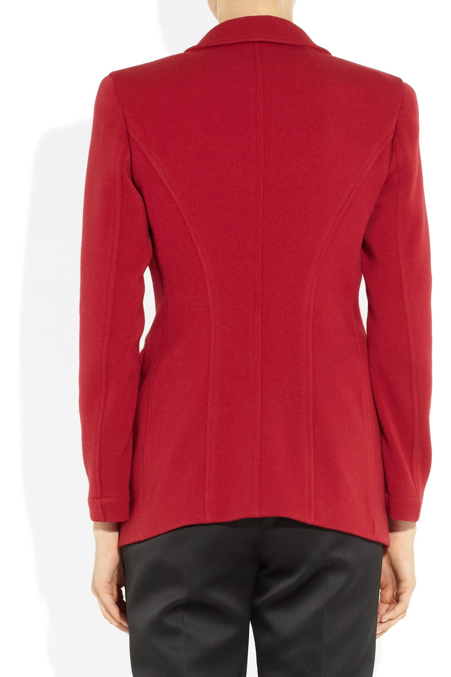 Lyst Donna Karan Wool Blend Riding Jacket in Red