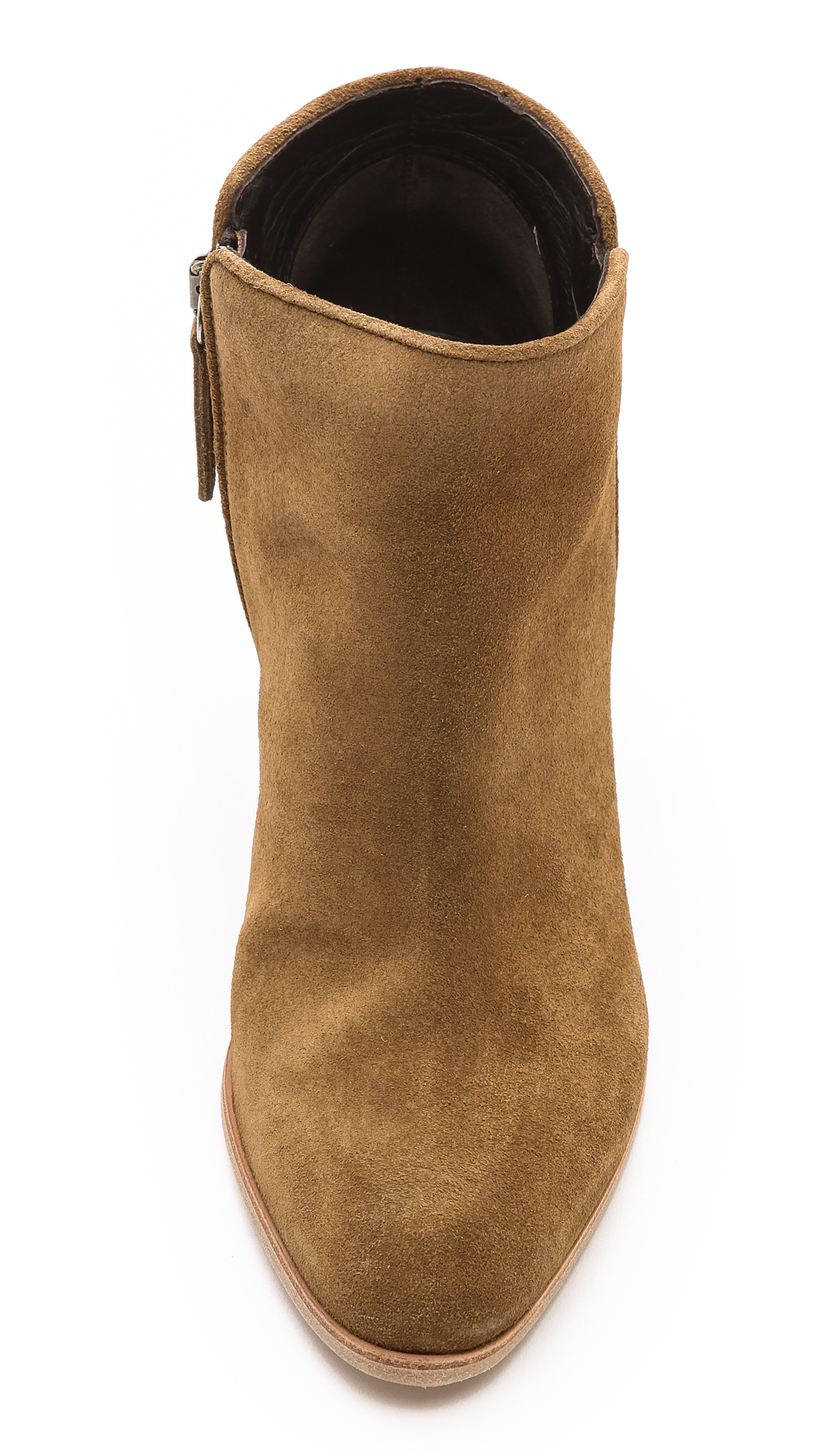 Giuseppe zanotti Suede Booties in Brown | Lyst