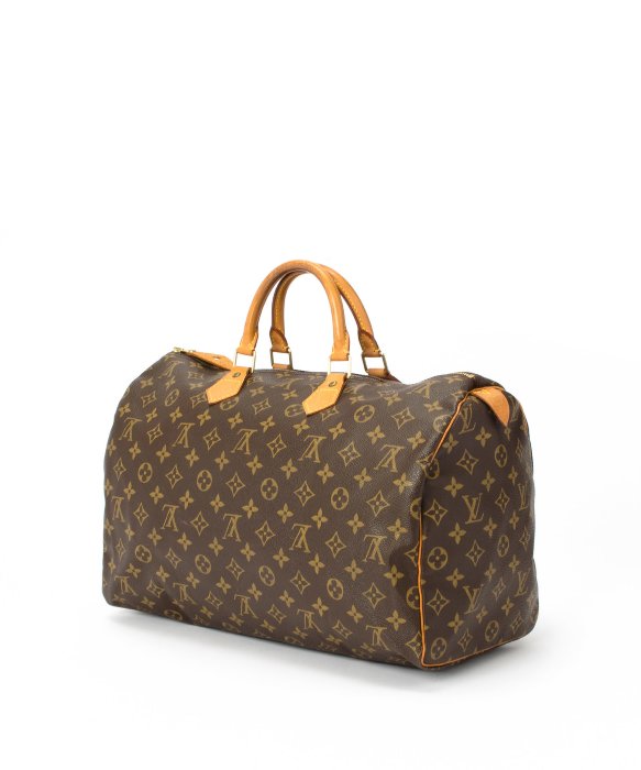 Lyst - Louis Vuitton Brown Monogram Canvas Speedy 40 Bag in Brown