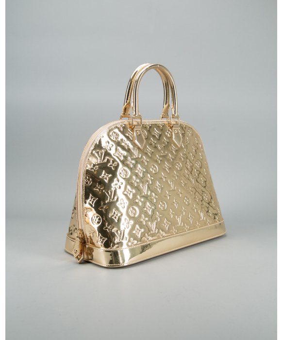 Lyst - Louis Vuitton Pre Owned Gold Monogram Mirror Alma Gm Vintage Bag in Metallic