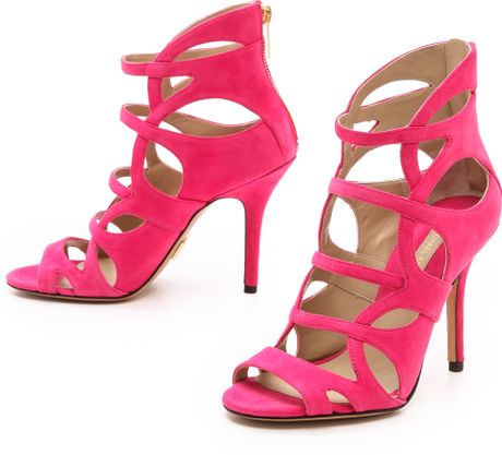 Michael Kors Casey Cutout Sandals in Pink (Carnation) | Lyst