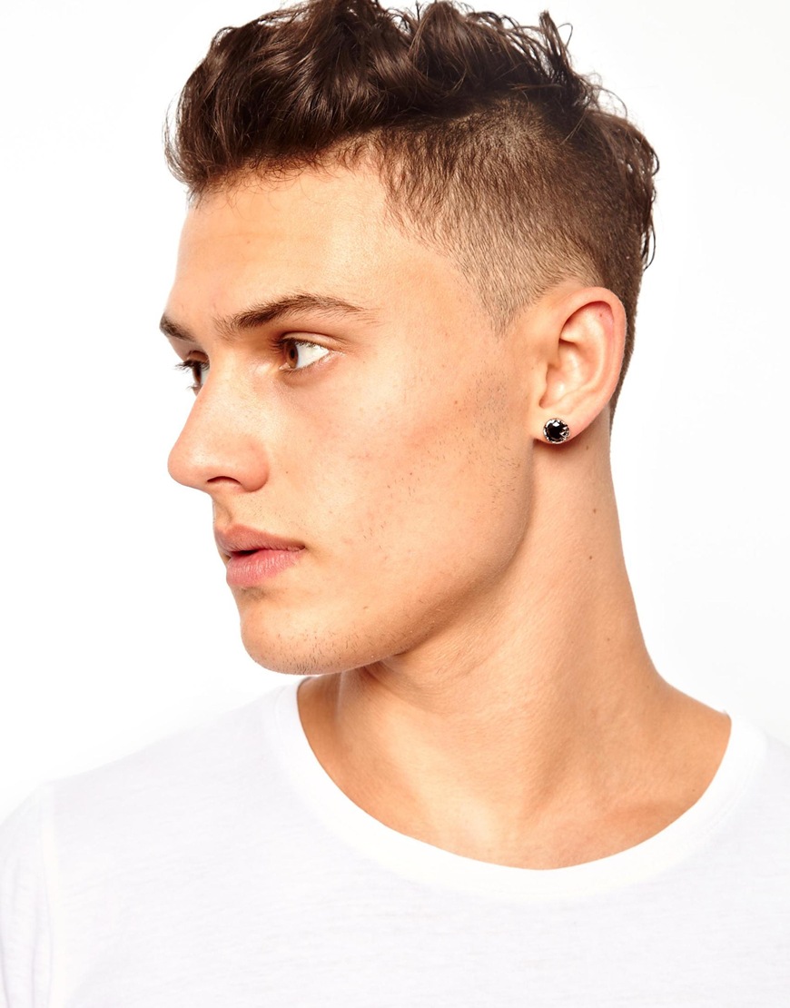Lyst Asos Stud Earring In Metallic For Men Gallery