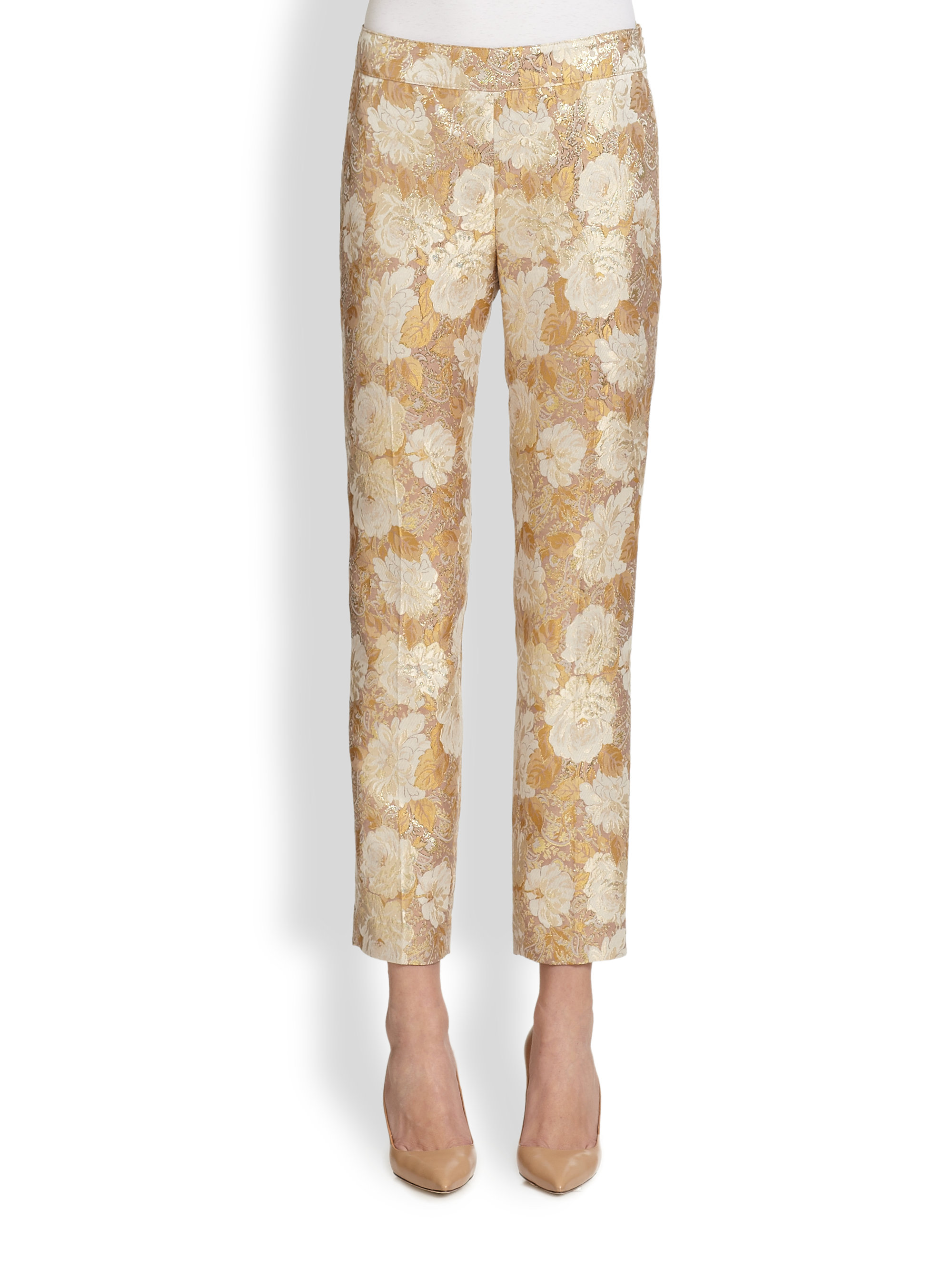 gold brocade pants