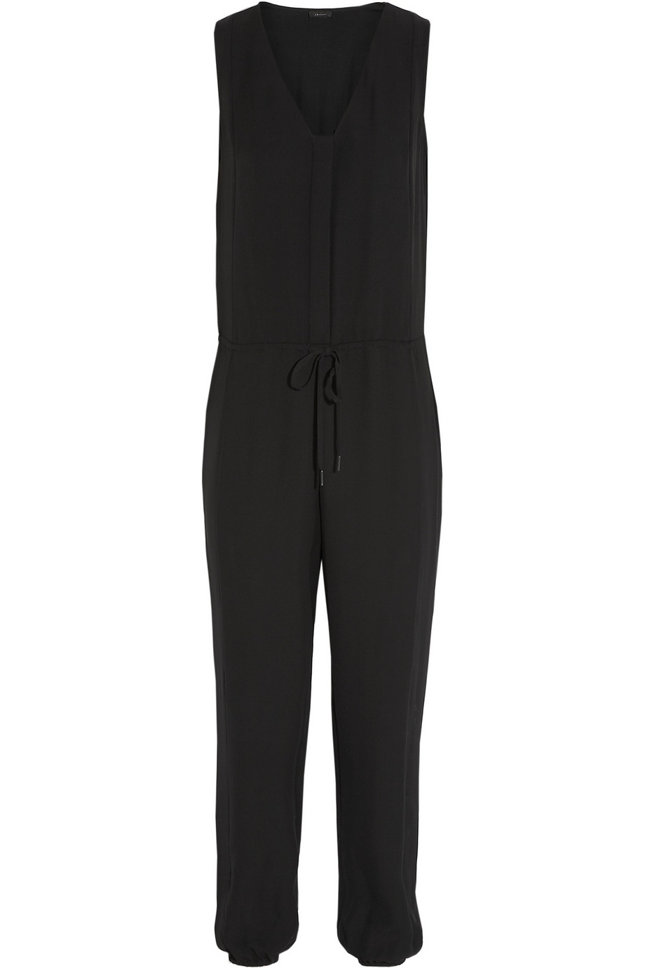 Theory Silk-Crepe Jumpsuit in Black | Lyst