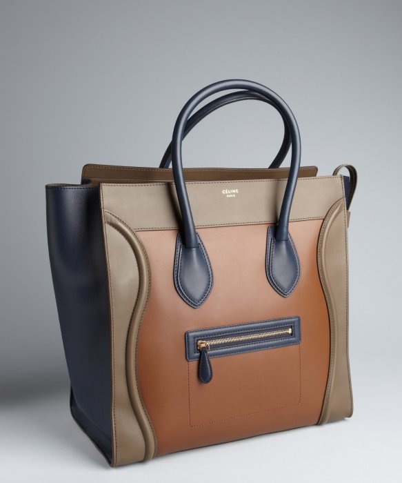 Lyst Céline Camel Colorblock Calfskin Luggage Per In Natural Gallery