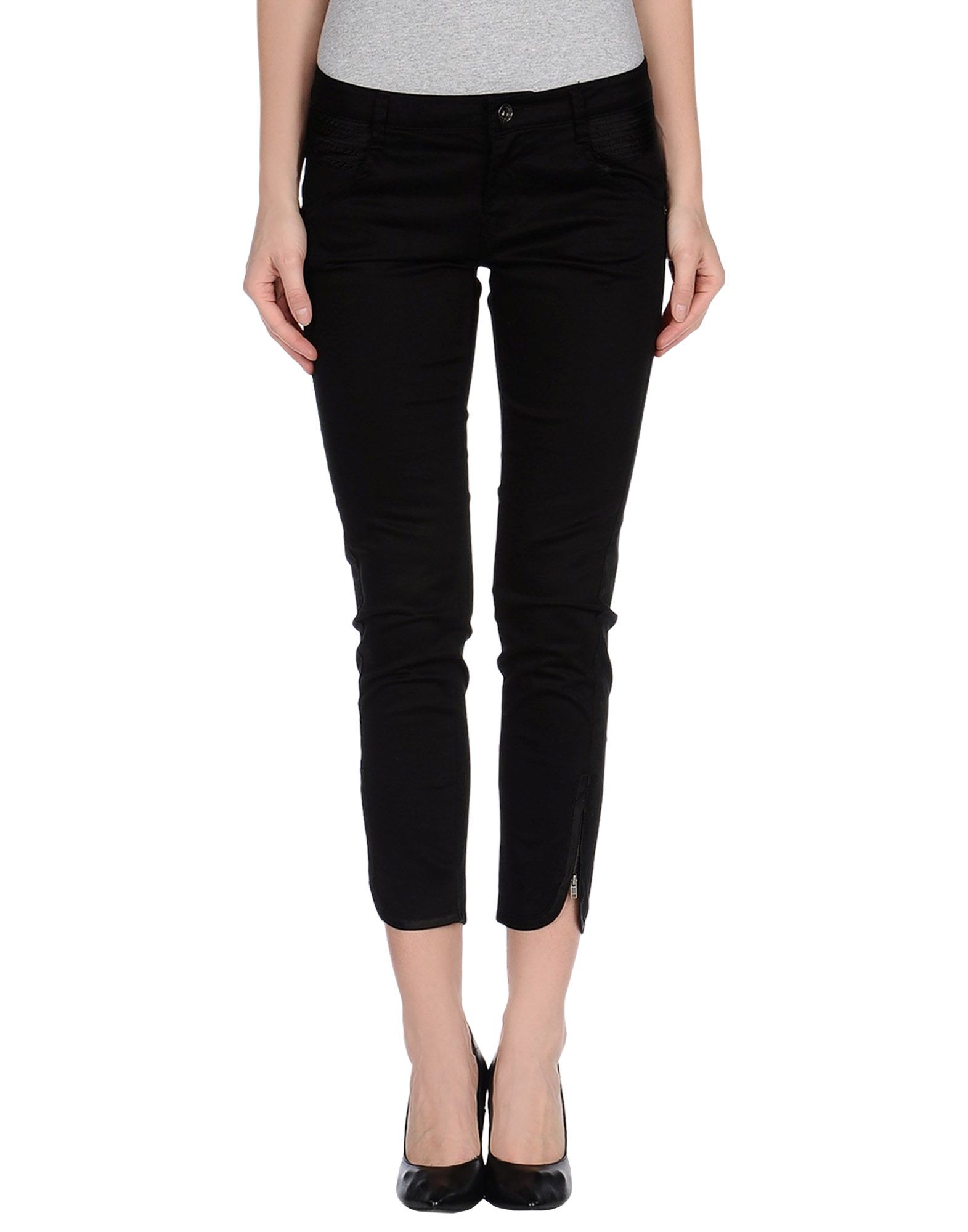 Guess 3/4-length Trousers in Black | Lyst