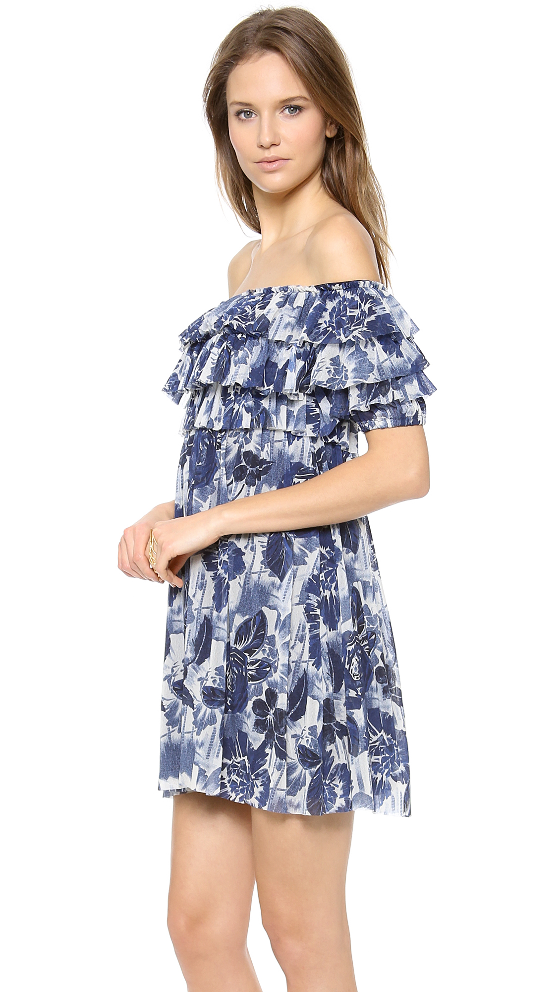 Jean paul gaultier Short Sleeve Dress in Blue | Lyst