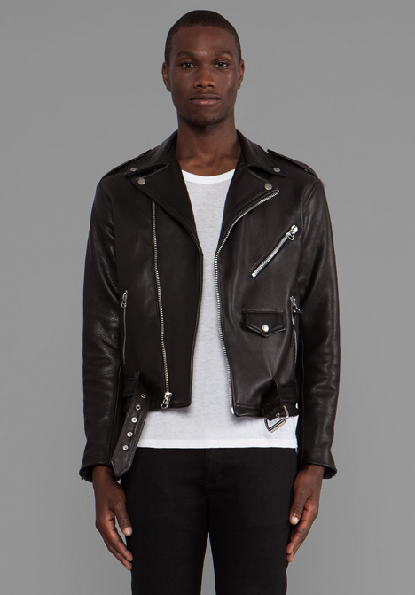 Laer Leather Moto Jacket Cairoamani Com Lyst Laer Classic Leather Moto Jacket In Black For Men