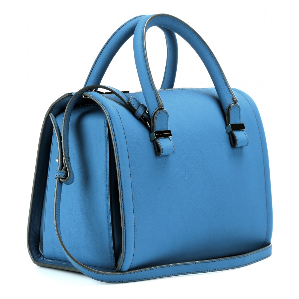 Lyst Victoria Beckham Seven Leather Bowling Bag in Blue