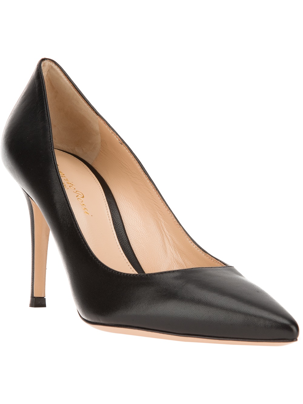 Gianvito rossi Classic Pointed Toe Pumps in Black | Lyst