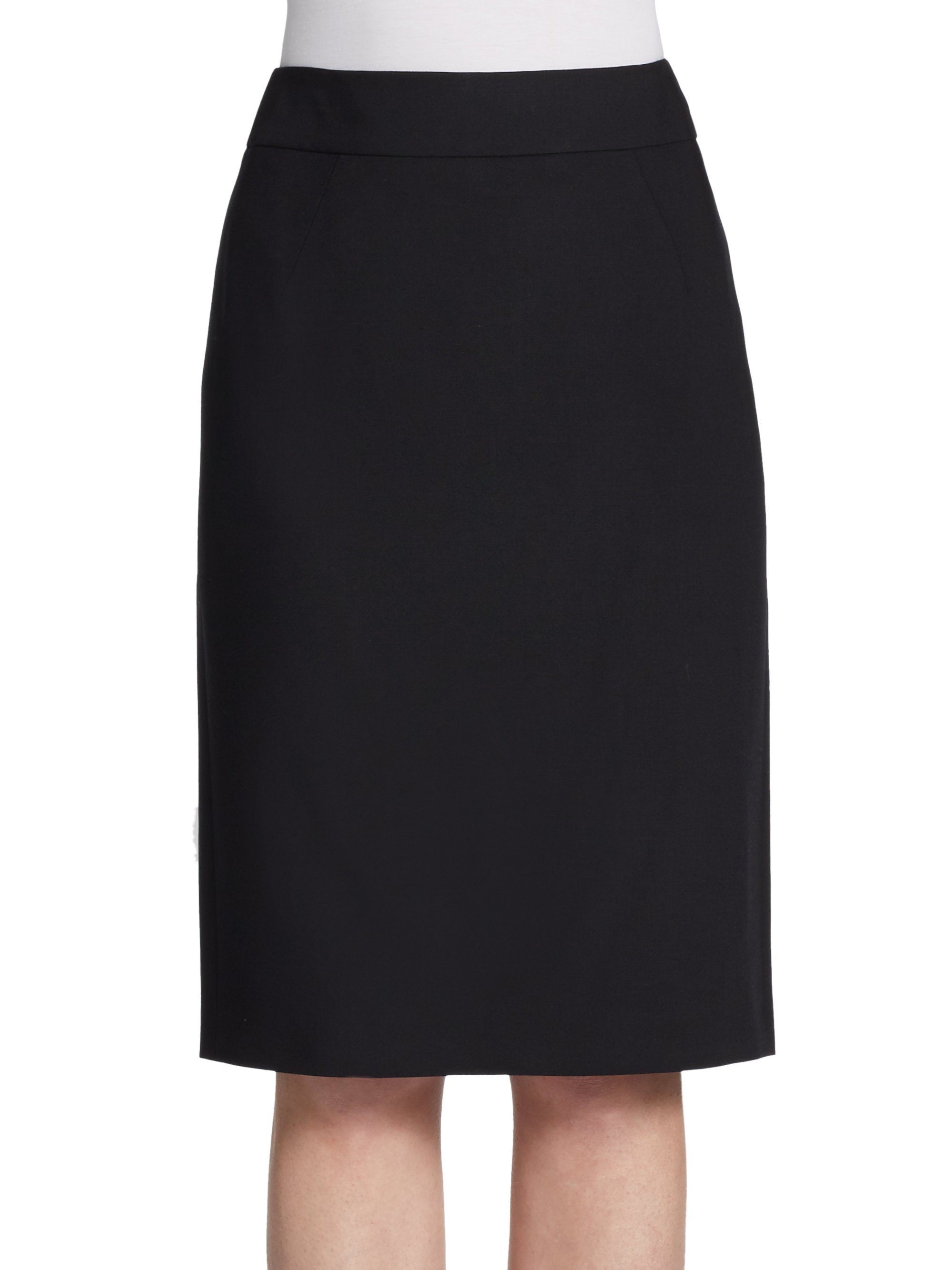 Giorgio armani Pencil Skirt in Black | Lyst