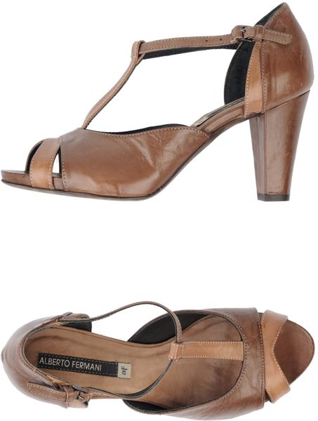 Alberto Fermani Highheeled Sandals in Brown | Lyst