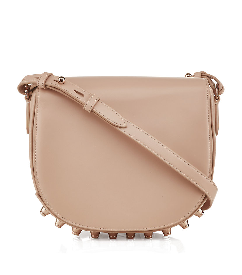 Alexander wang Lia Rose Gold Stud Shoulder Bag in Pink | Lyst