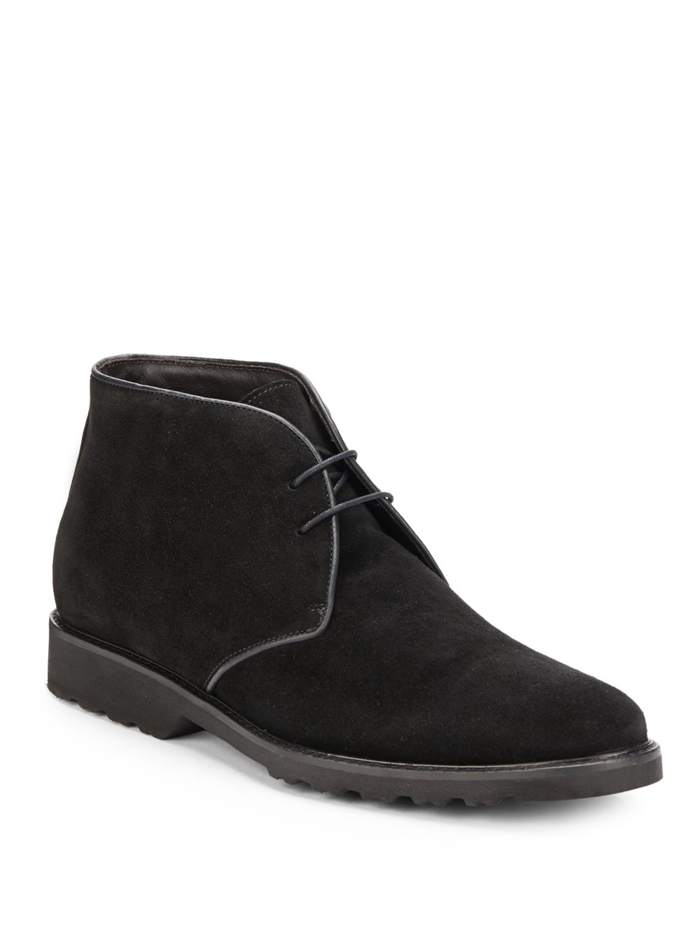 Bruno Magli Malcolm Suede Chukka Boots in Black for Men | Lyst