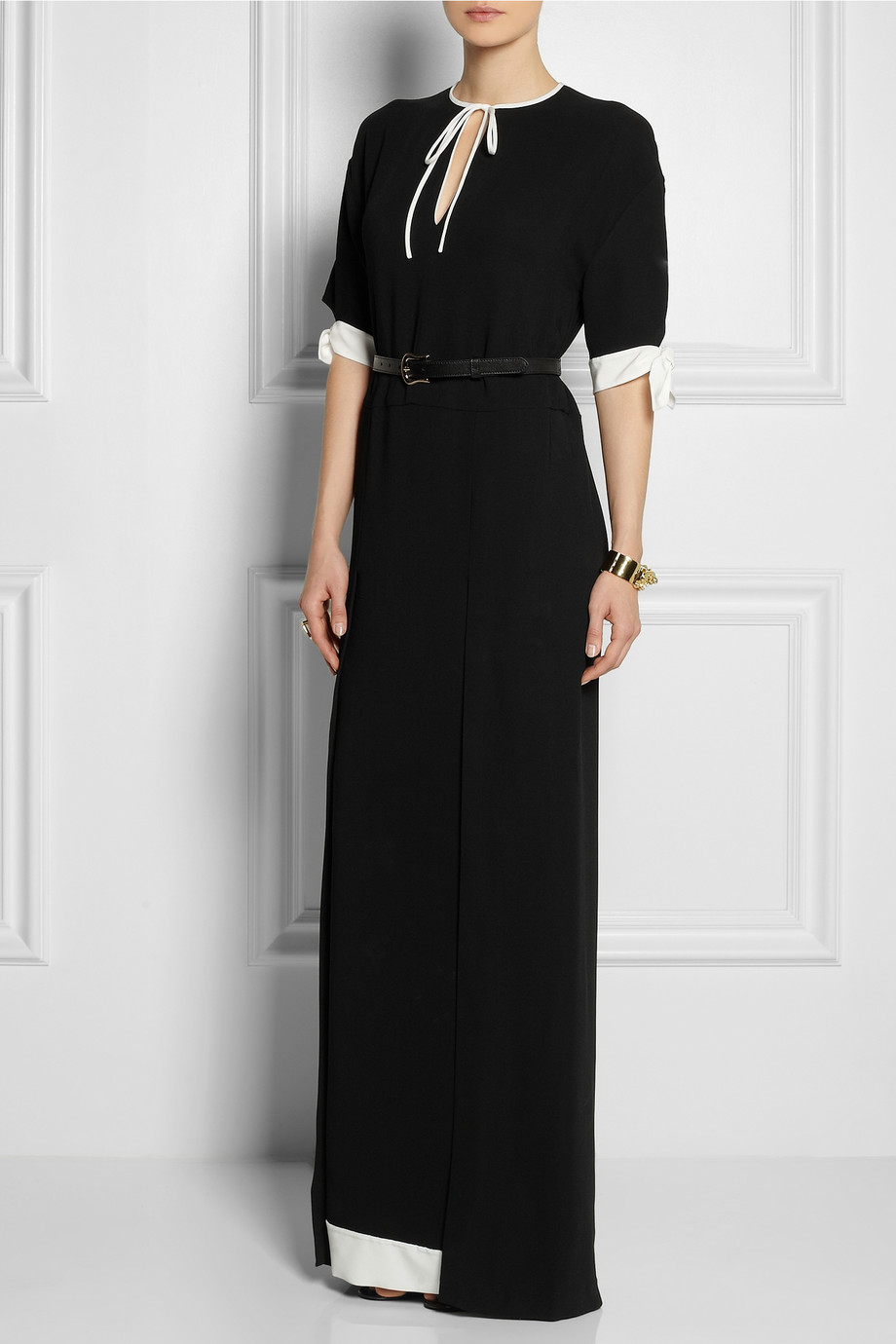 Lyst - Fendi Double-Faced Stretch-Georgette Gown in Black