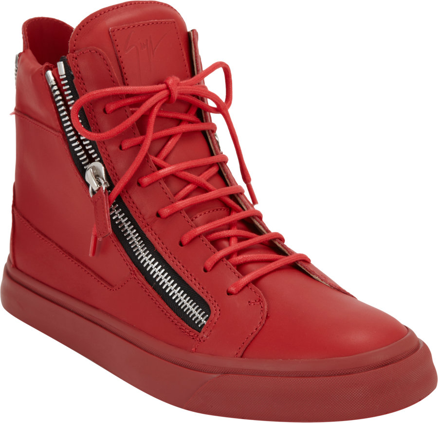 Giuseppe zanotti Double-zip Sneakers in Red for Men | Lyst