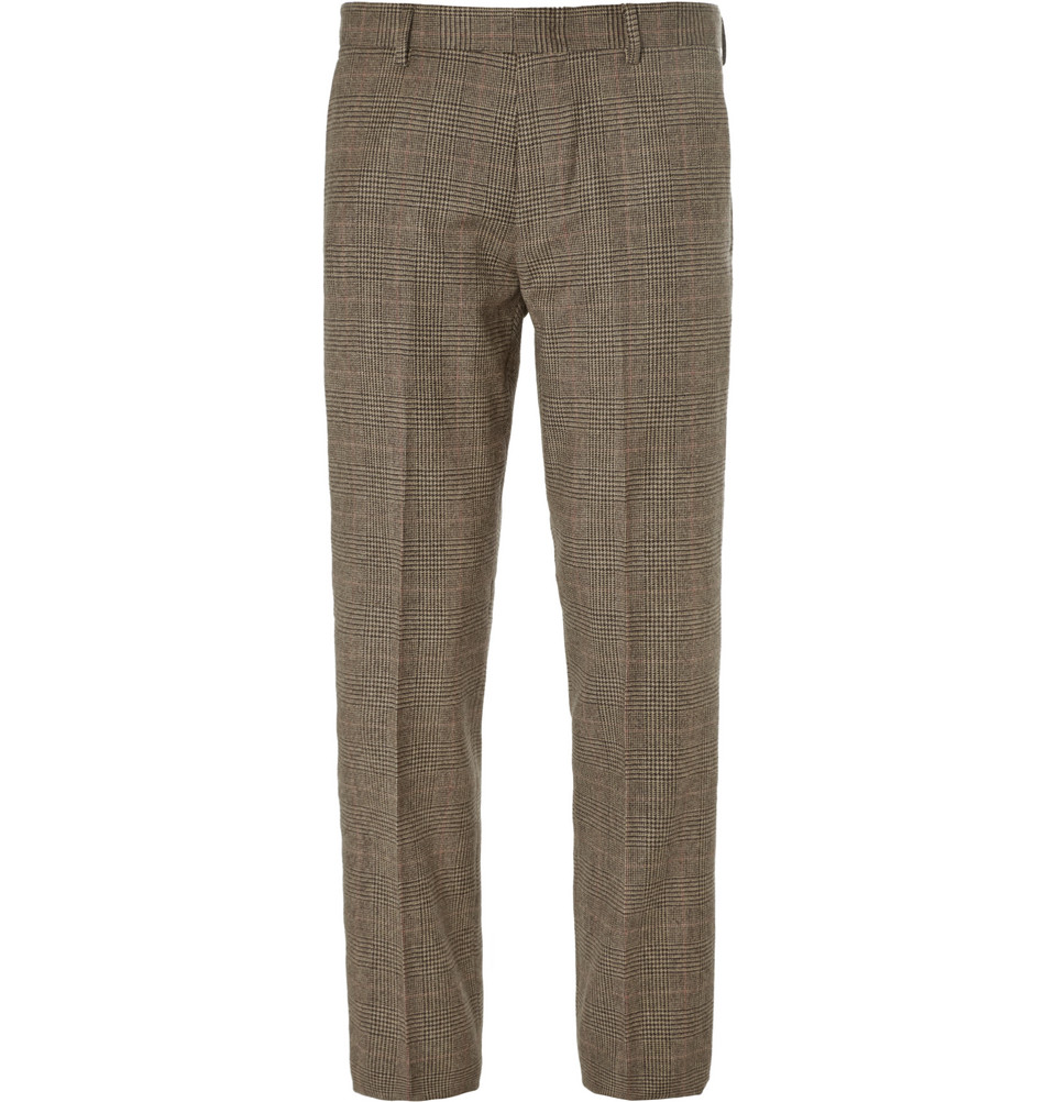 Lyst - J.Crew Ludlow Slim-Fit Glen Plaid Wool-Blend Suit Trousers in ...