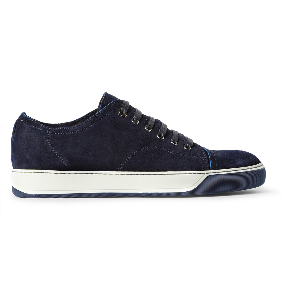 Lyst - Lanvin Suede Sneakers in Blue for Men