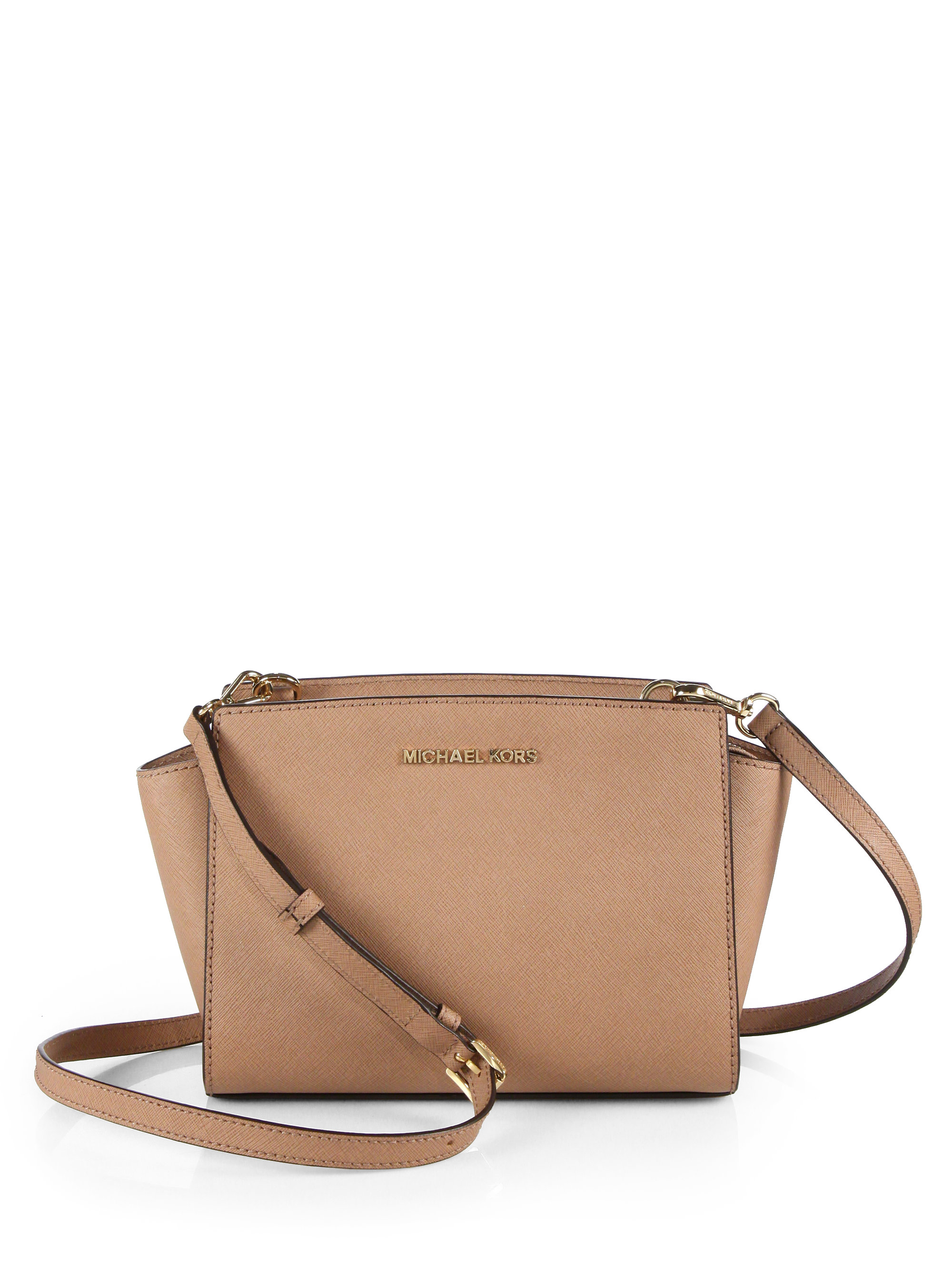 Lyst - Michael Michael Kors Selma Medium Leather Shoulder Bag in Pink