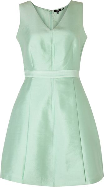 Raoul Mint Sleeveless Waisted Dress in Green (mint) | Lyst