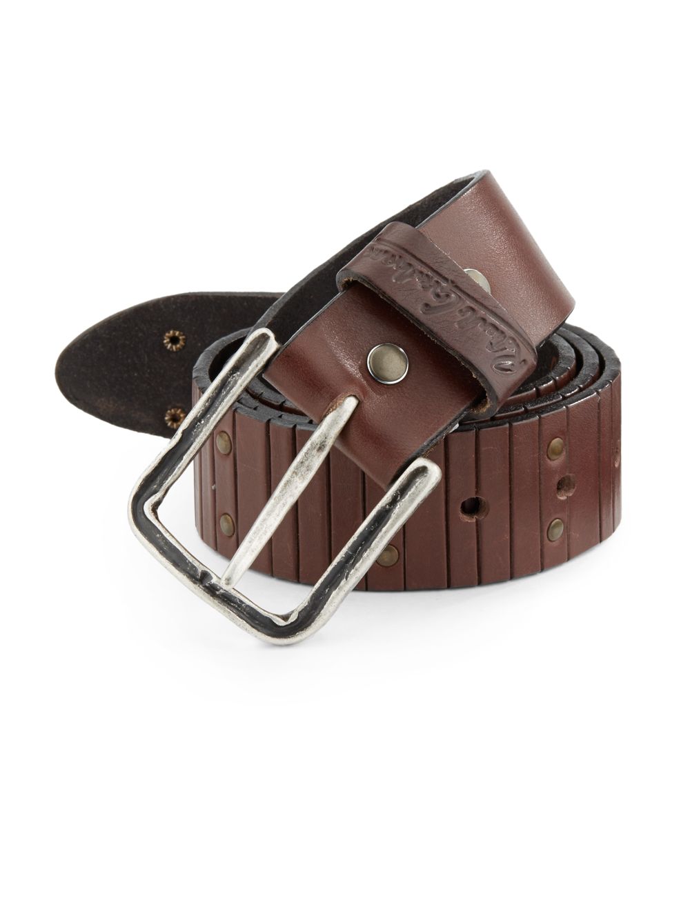 Robert Graham Howell Leather Belt in Brown for Men | Lyst
