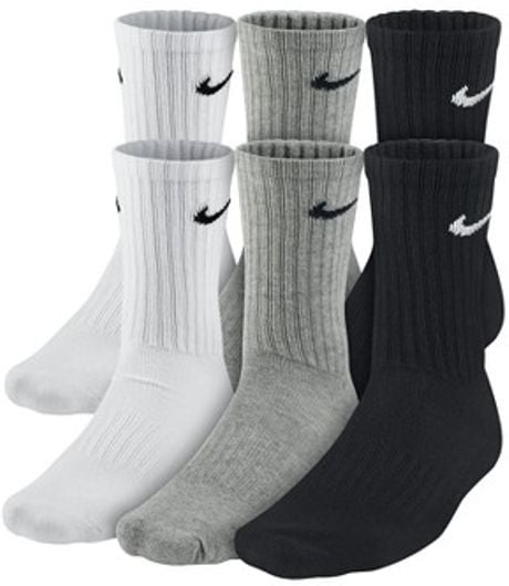 Nike Nike Mens Cotton Socks 6 Pack in Black for Men (multi) | Lyst