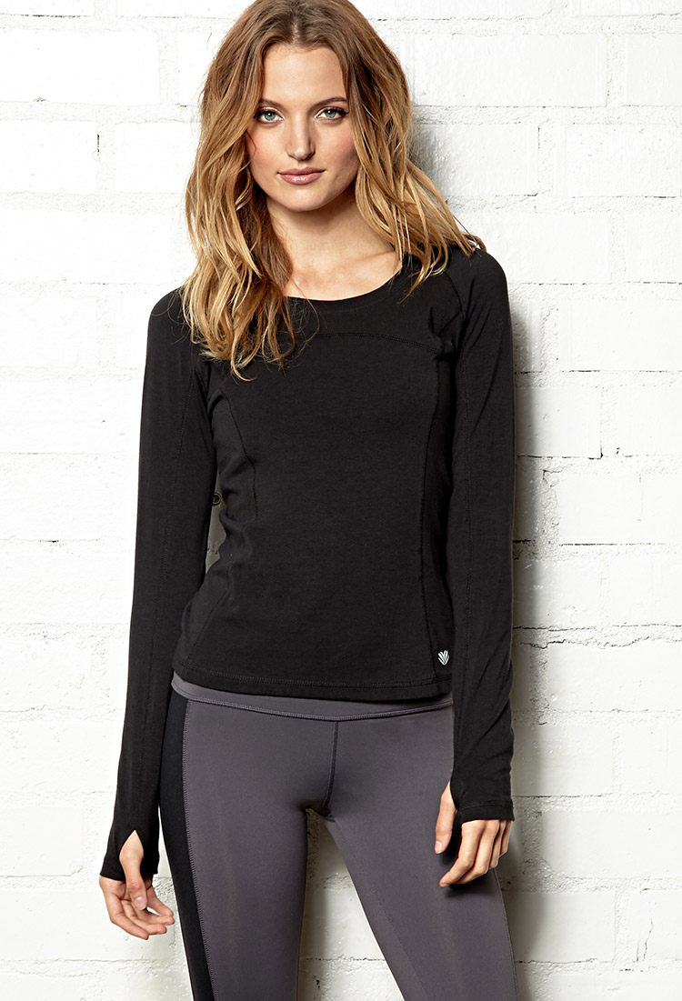 Lyst - Forever 21 Basic Sport Top in Black