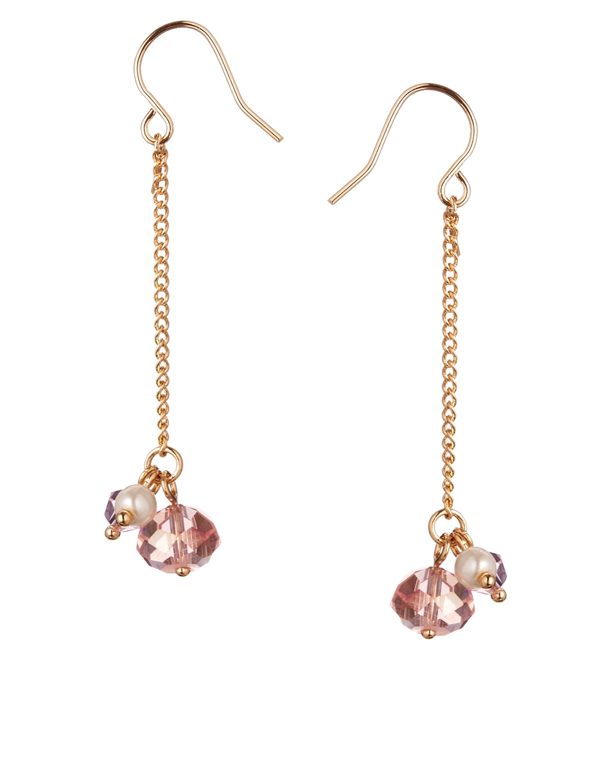 Asos Limited Edition Pearl Cluster Earrings in Pink (Gold) Lyst