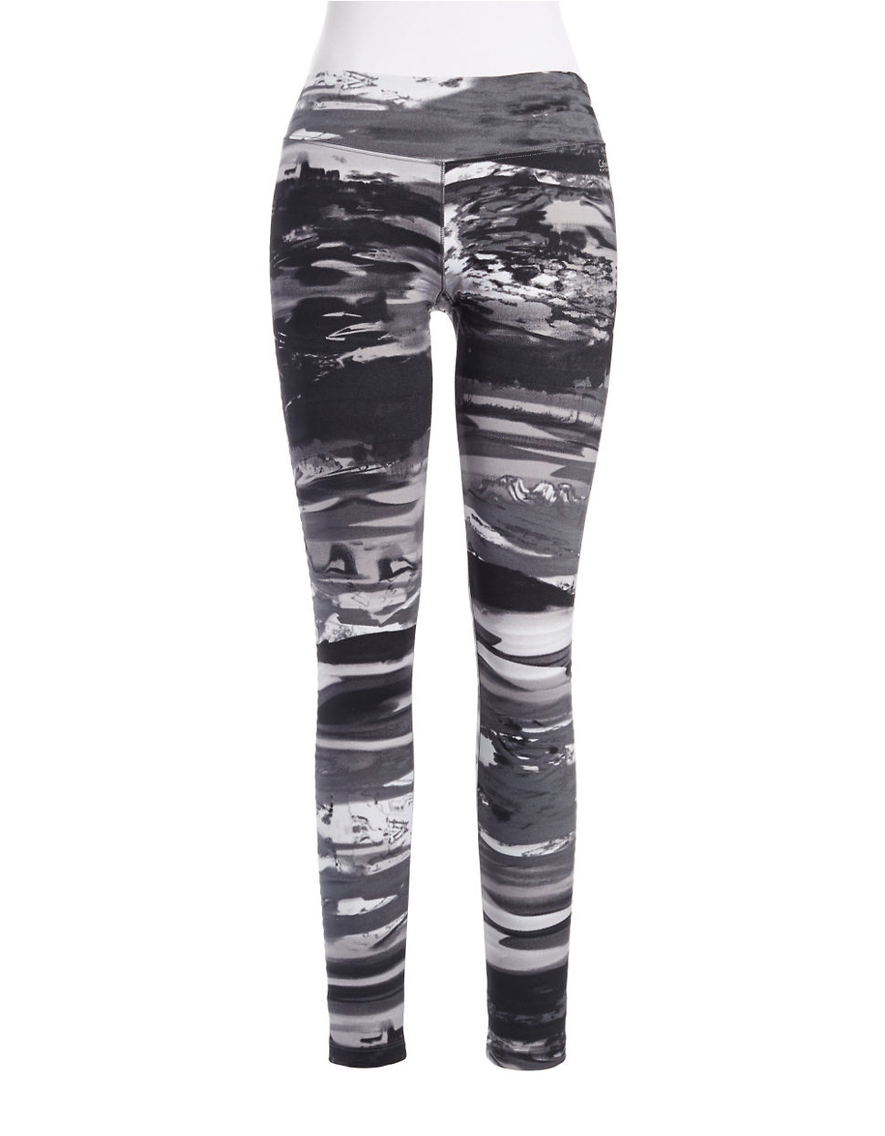 Calvin Klein Performance Marbled Leggings in Gray (charcoal) | Lyst