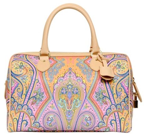Etro Calcutta Paisley Boston Bag in Multicolor (MULTI) | Lyst