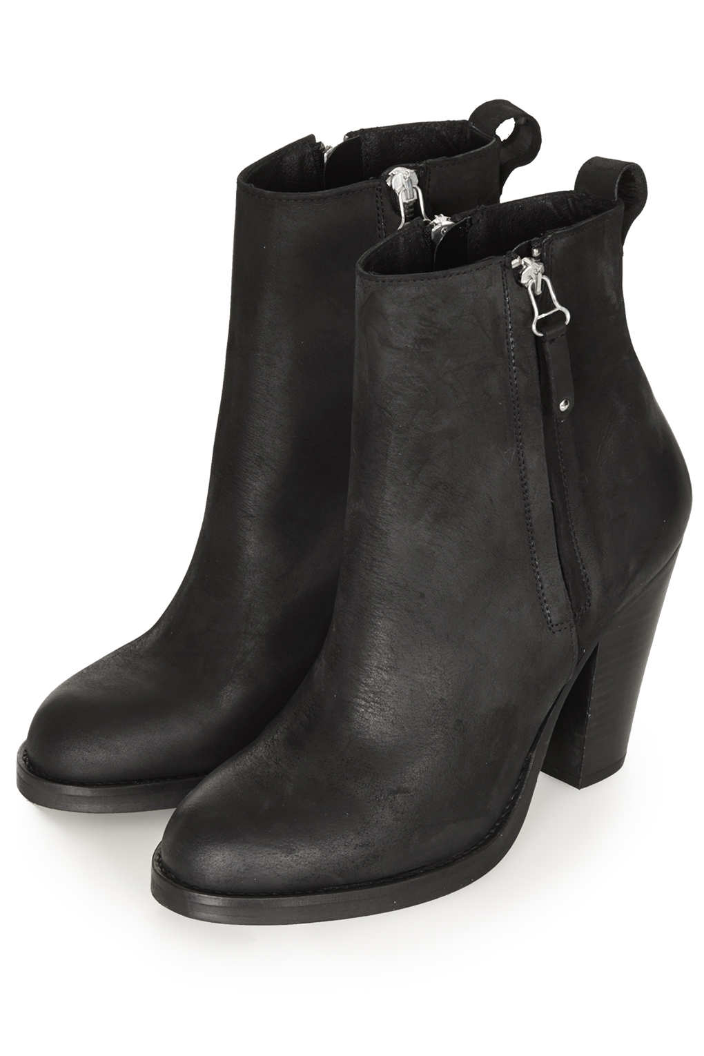 black heeled ankle boots topshop