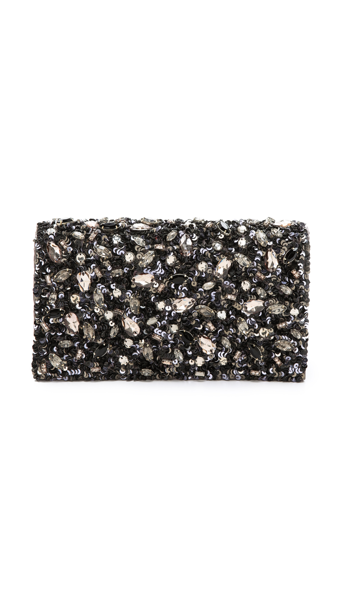Lyst Alice + Olivia Be Jeweled Clutch in Gray