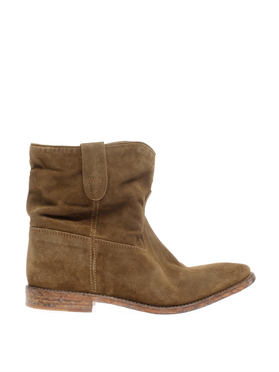Lyst - Isabel Marant Crisi Suede Boots in Brown