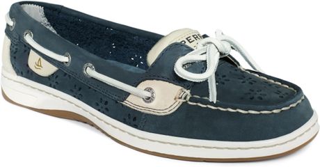 Sperry Top-sider Womens Angelfish Boat Shoes in Blue (Navy/Perfs) | Lyst
