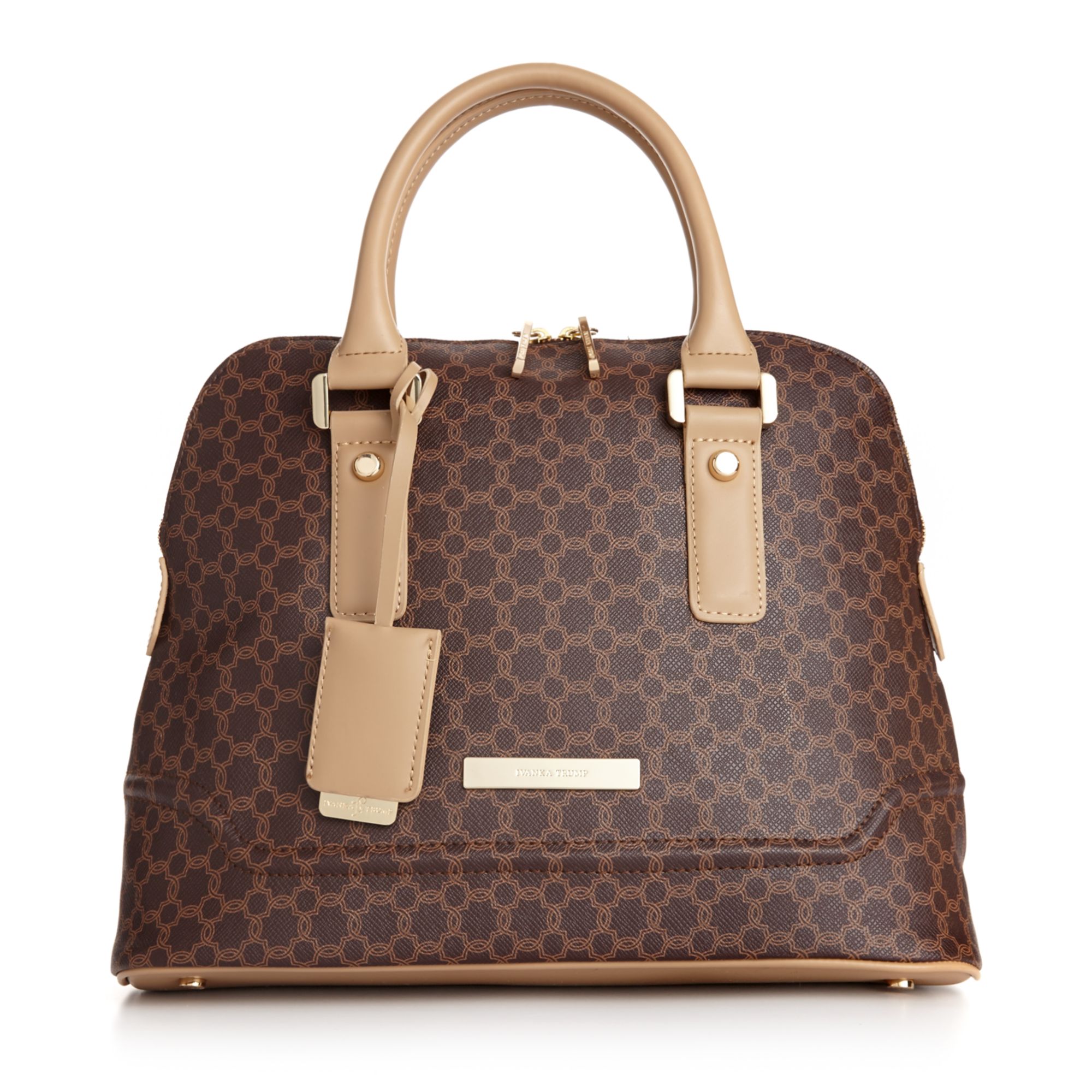 Lyst Ivanka Trump Ava Dome Satchel In Brown Gallery