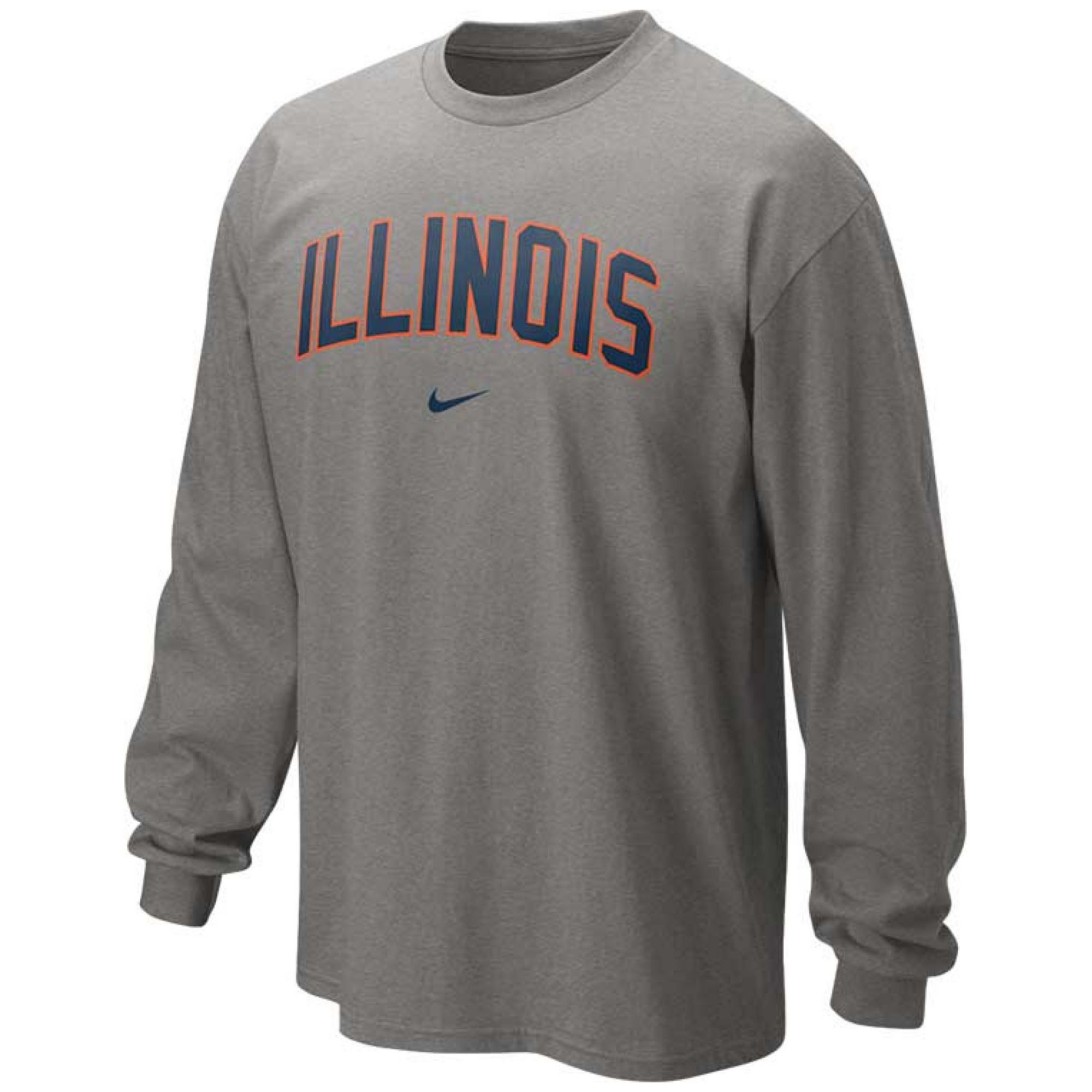 Nike Mens Longsleeve Illinois Fighting Illini Tshirt in Gray for Men | Lyst