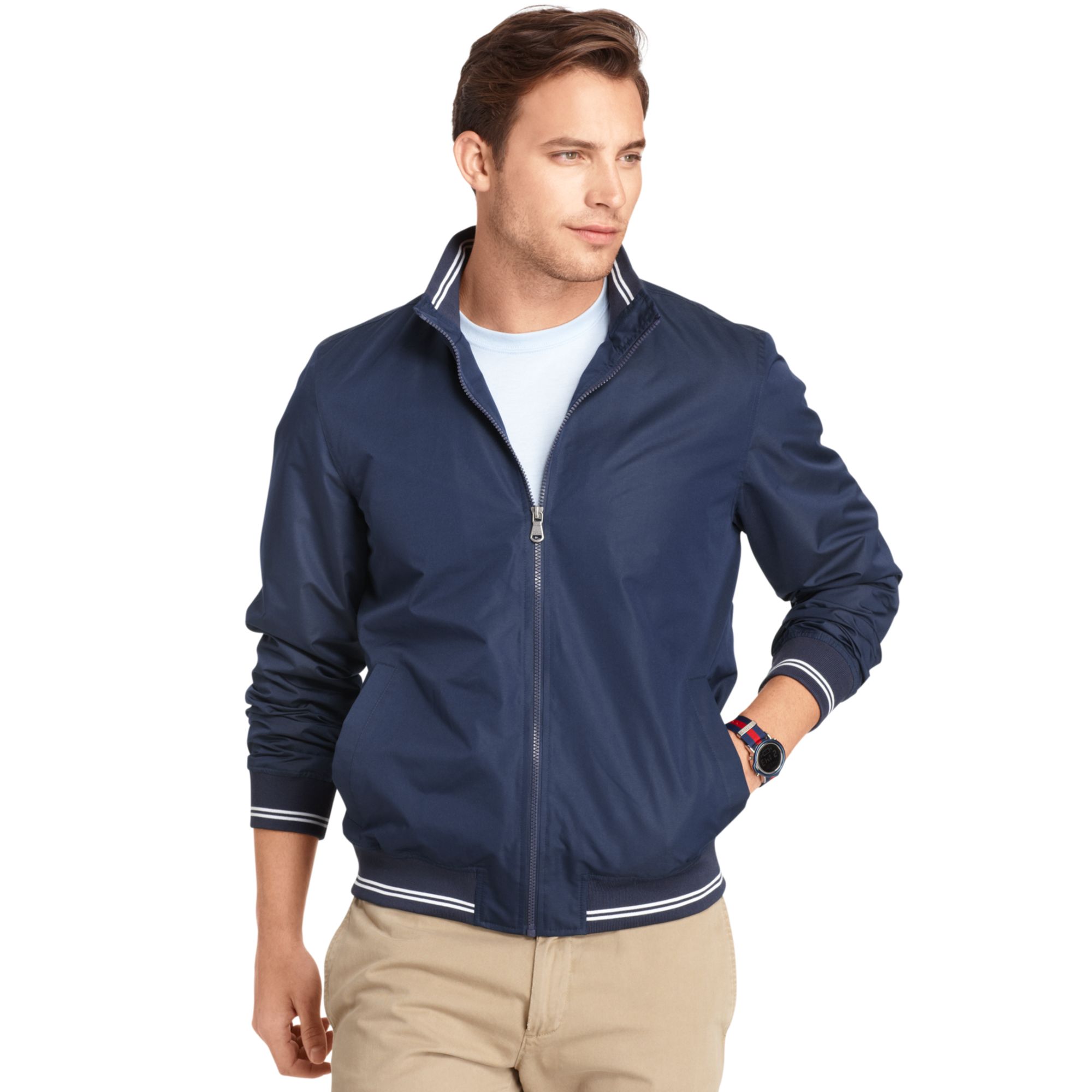 Izod Lightweight Barracuda Jacket in Blue for Men (Midnight) | Lyst