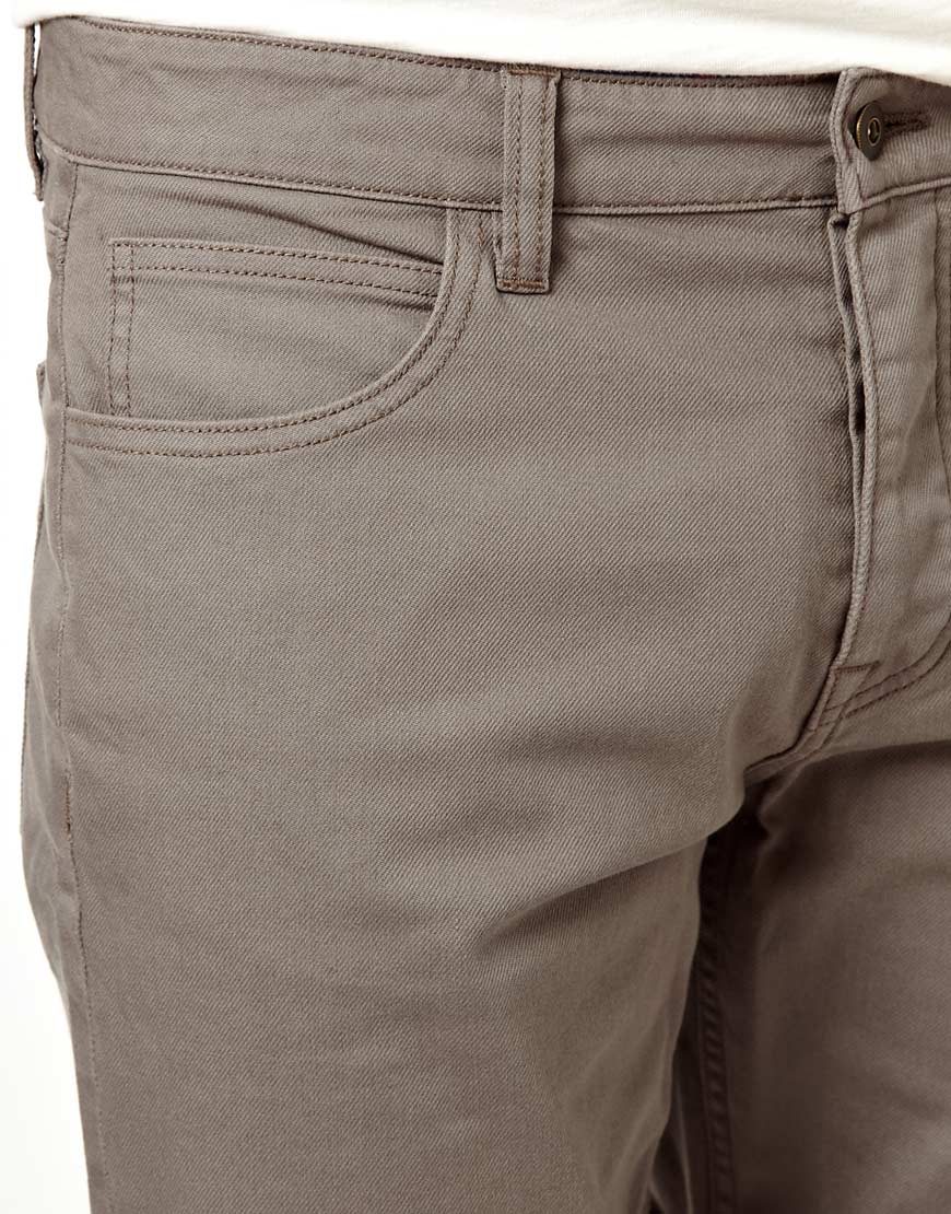 Lyst Asos Denim Shorts In Skinny Fit Mid Length In Gray For Men