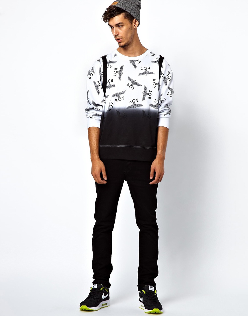 boy london t shirt in dip dye boy london t shirt in dip dye