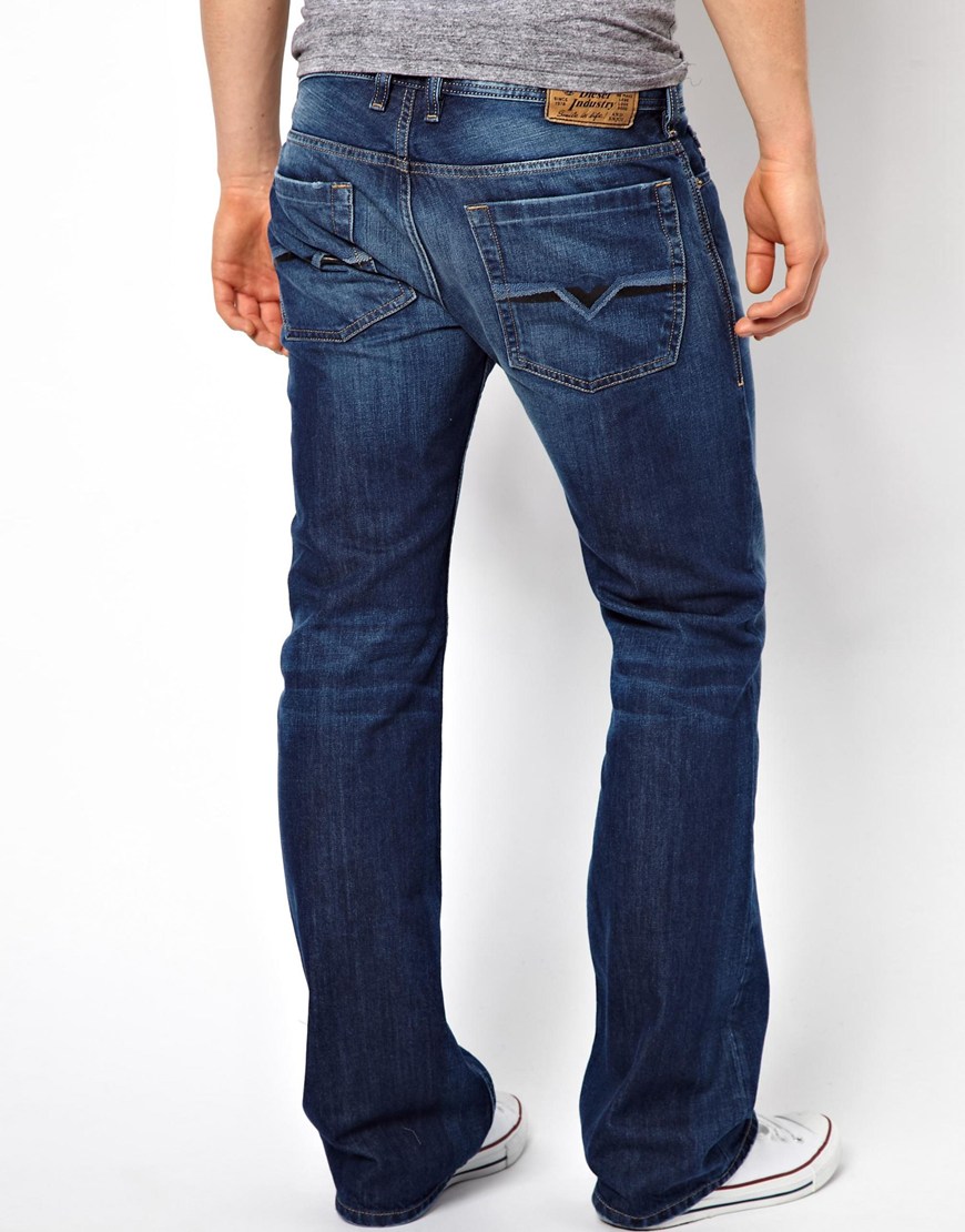 Diesel Jeans Zatiny Bootcut 8xr Mid Wash in Blue for Men | Lyst