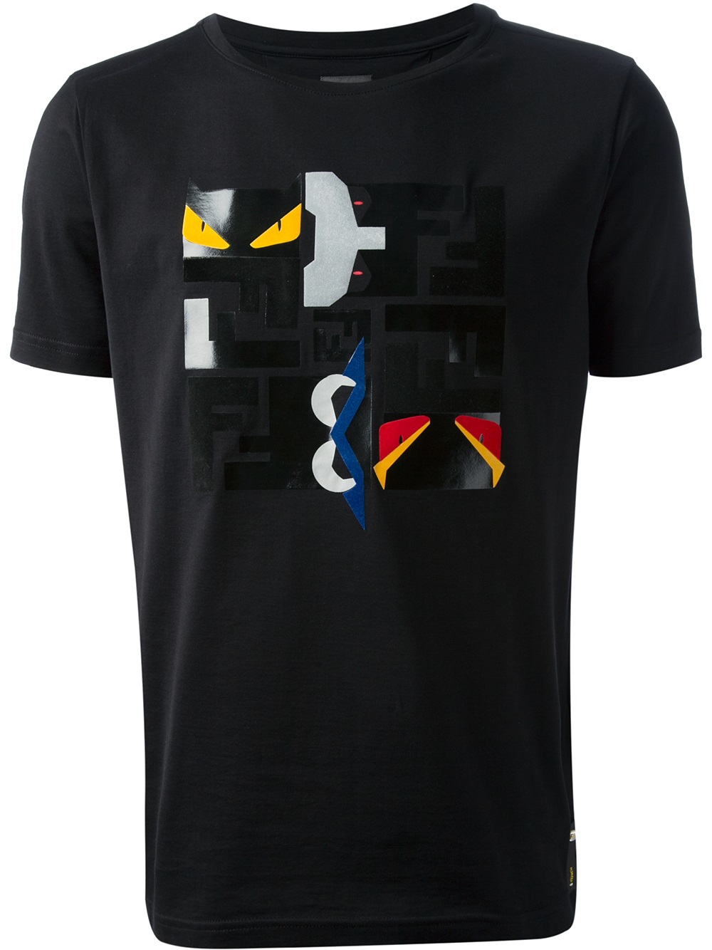 Fendi Eye Print Logo Tshirt in Black for Men | Lyst