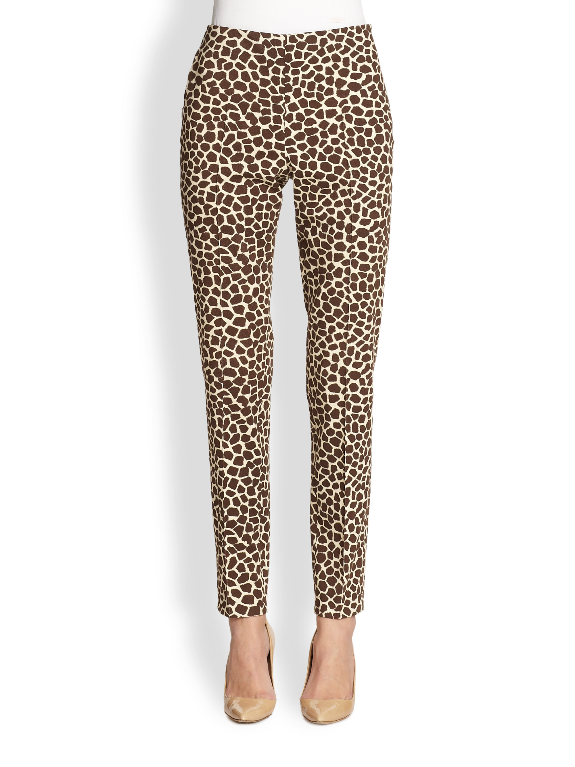 Akris Baby Giraffe Print Melissa Pants Lyst   Akris Caramel Baby Giraffe Print Melissa Pants Product 1 16045146 017327623 