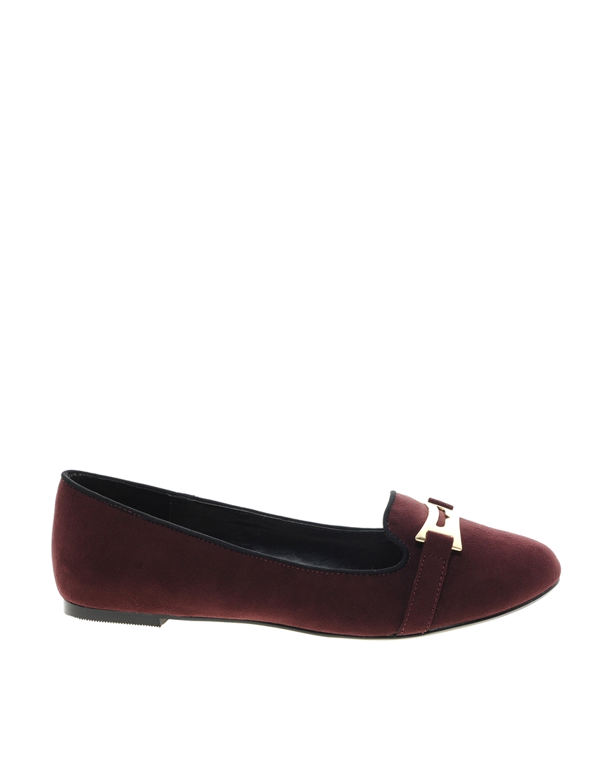 Carvela kurt geiger Melissa Suedette Flat Shoes with Chain Detail in