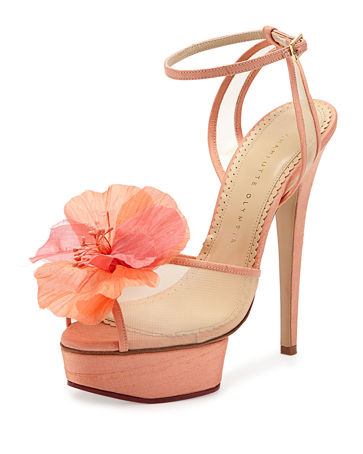 Charlotte olympia Leila Flower Platform Sandal in Pink Lyst