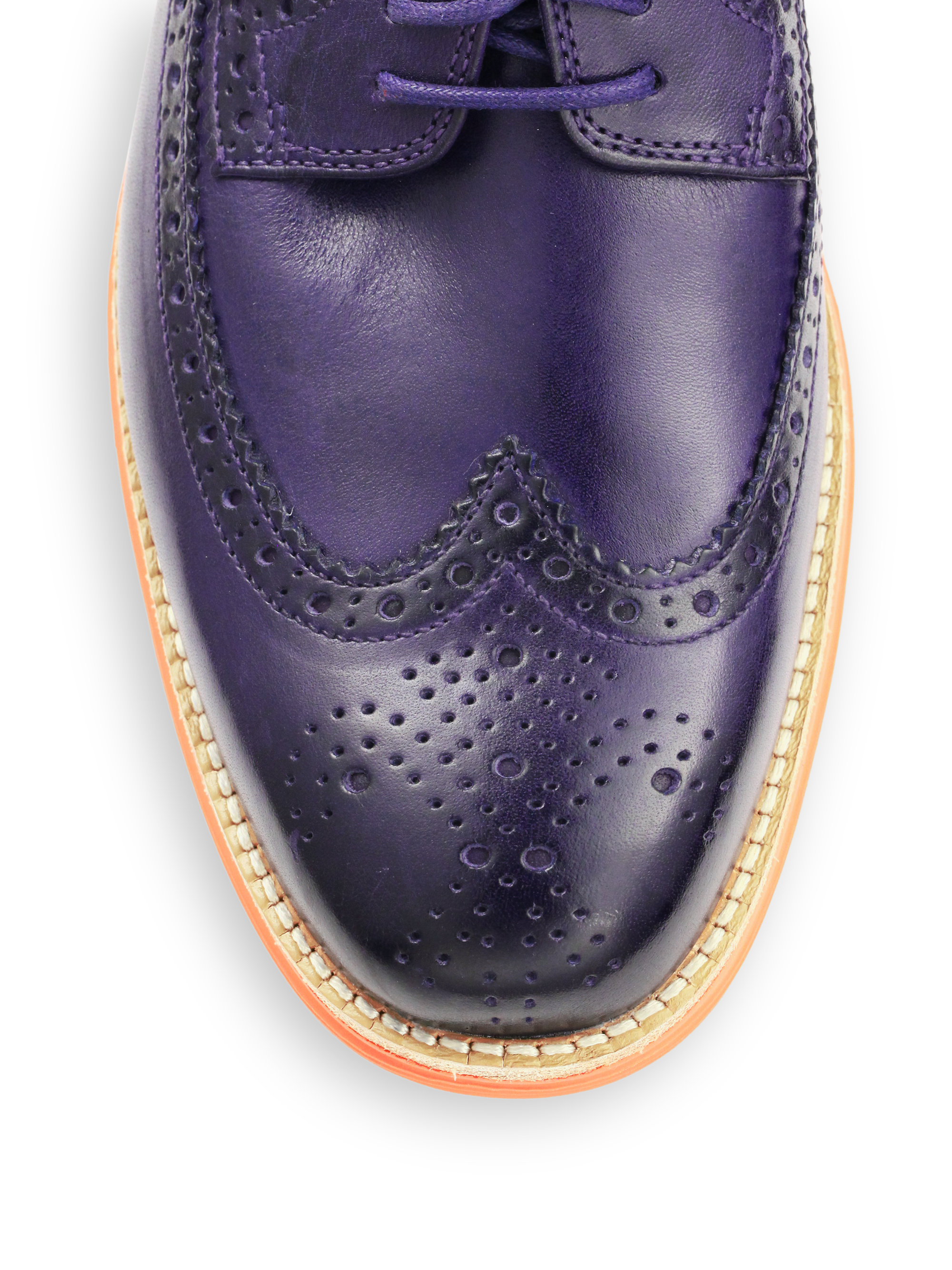cole haan wingtip blue