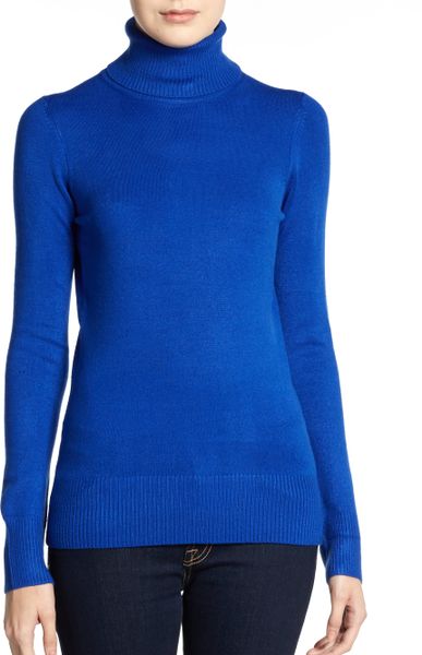 French Connection Turtleneck Sweater in Blue | Lyst