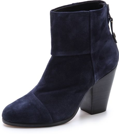 Rag & Bone Suede Newbury Booties in Blue (Navy) | Lyst