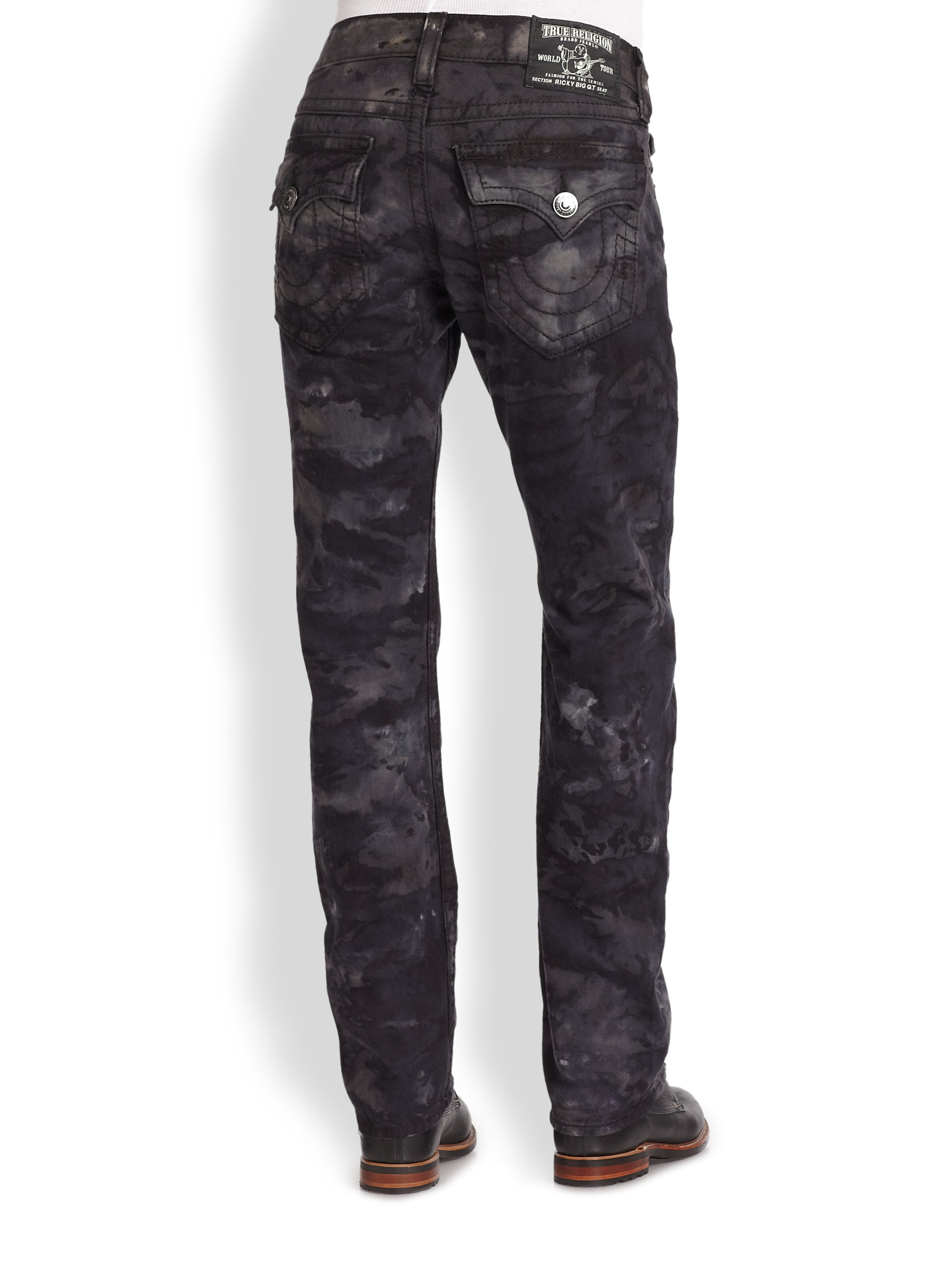 True religion Ricky Big T Tie-Dyed Camo Jeans in Gray for Men | Lyst