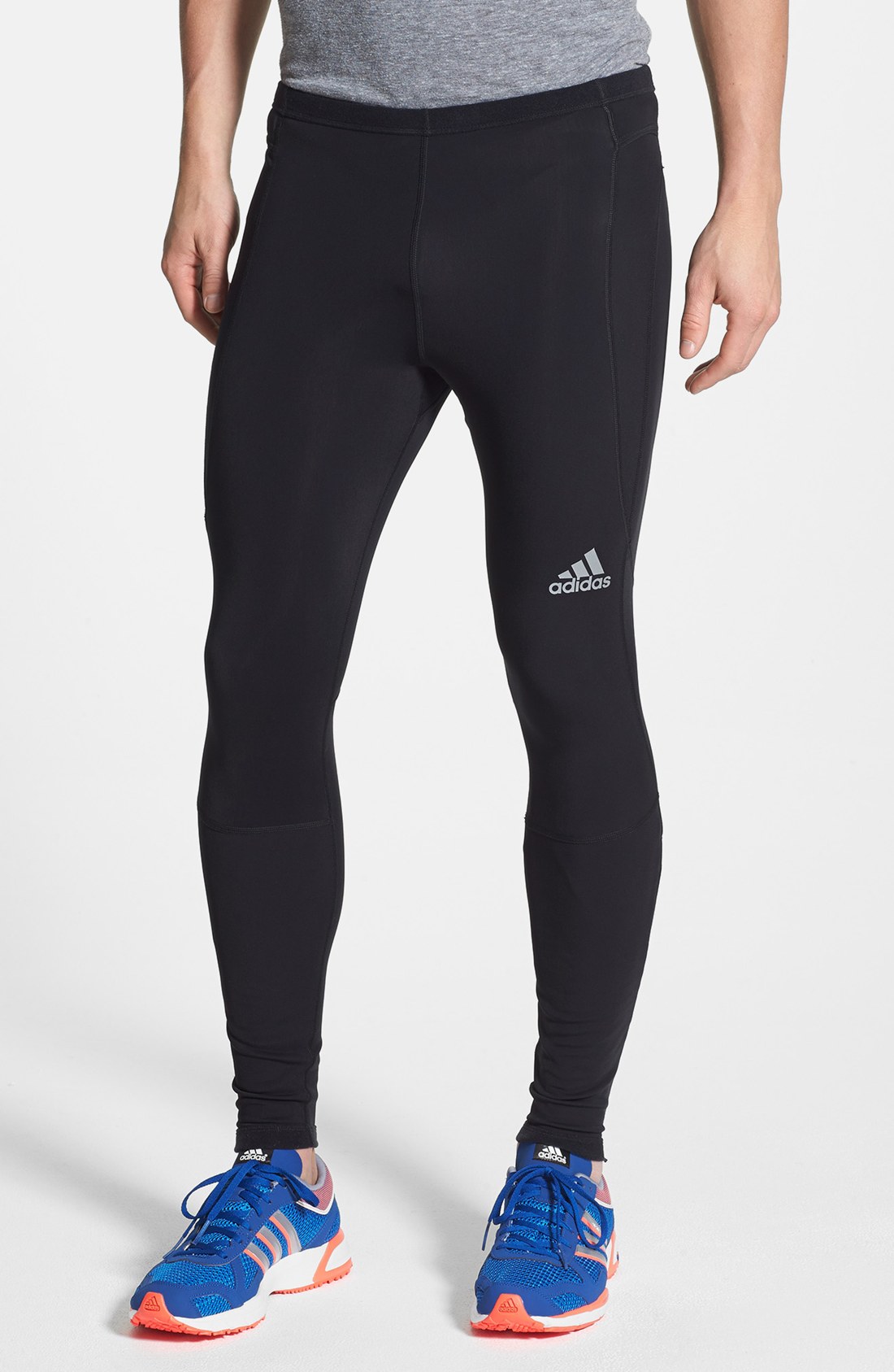 Adidas Sequencials Brushed Running Tights in Black for Men | Lyst