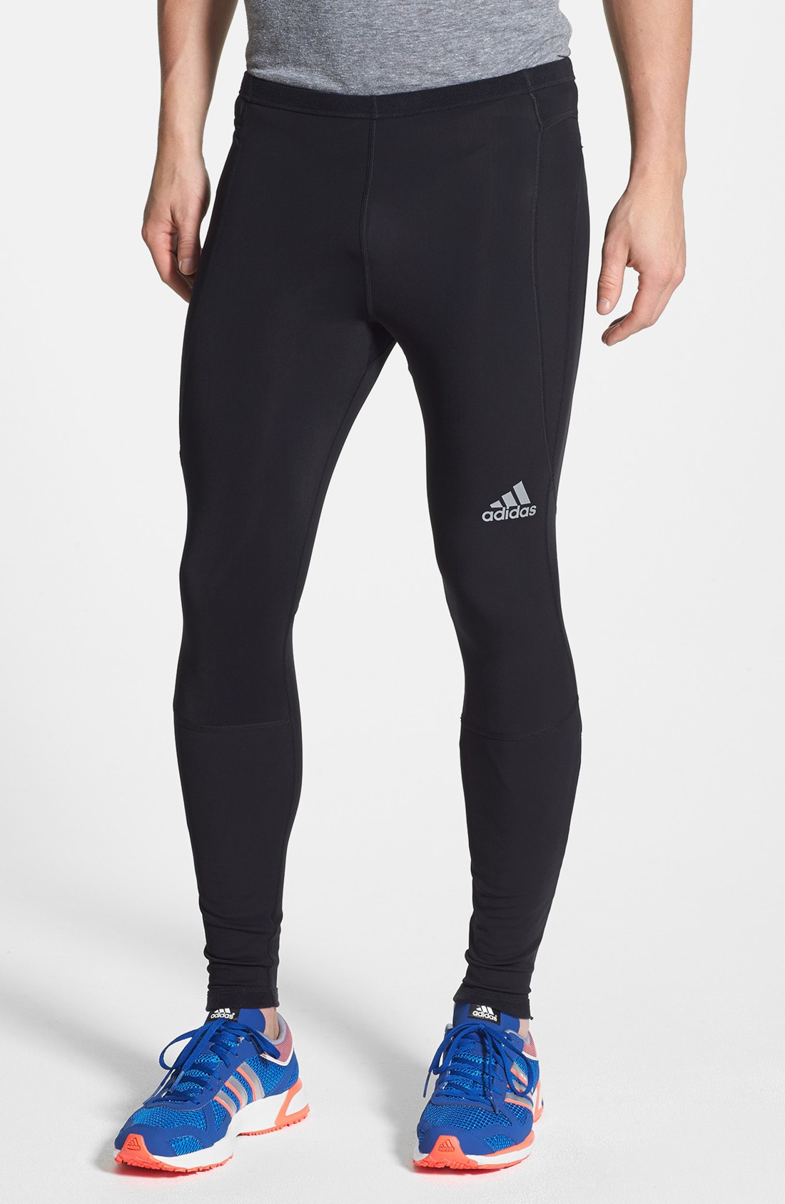 Adidas Sequencials Brushed Running Tights In Black For Men Lyst